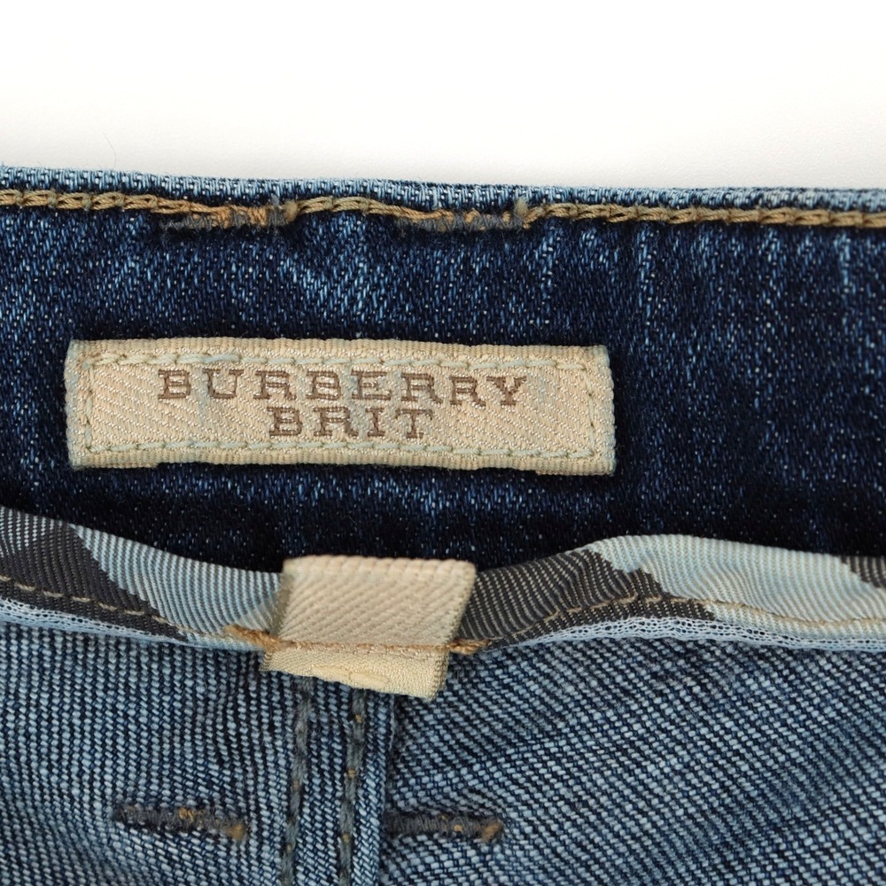Burberry Brit Islington Boot Leg Jeans Womens Size 28 Dark Wash Blue Denim - Picture 5 of 11